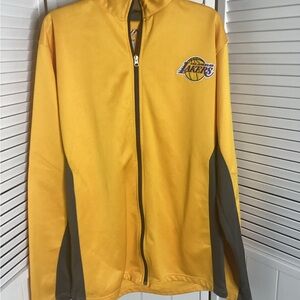 Majestic Yellow and Gray Lakers Windbreaker